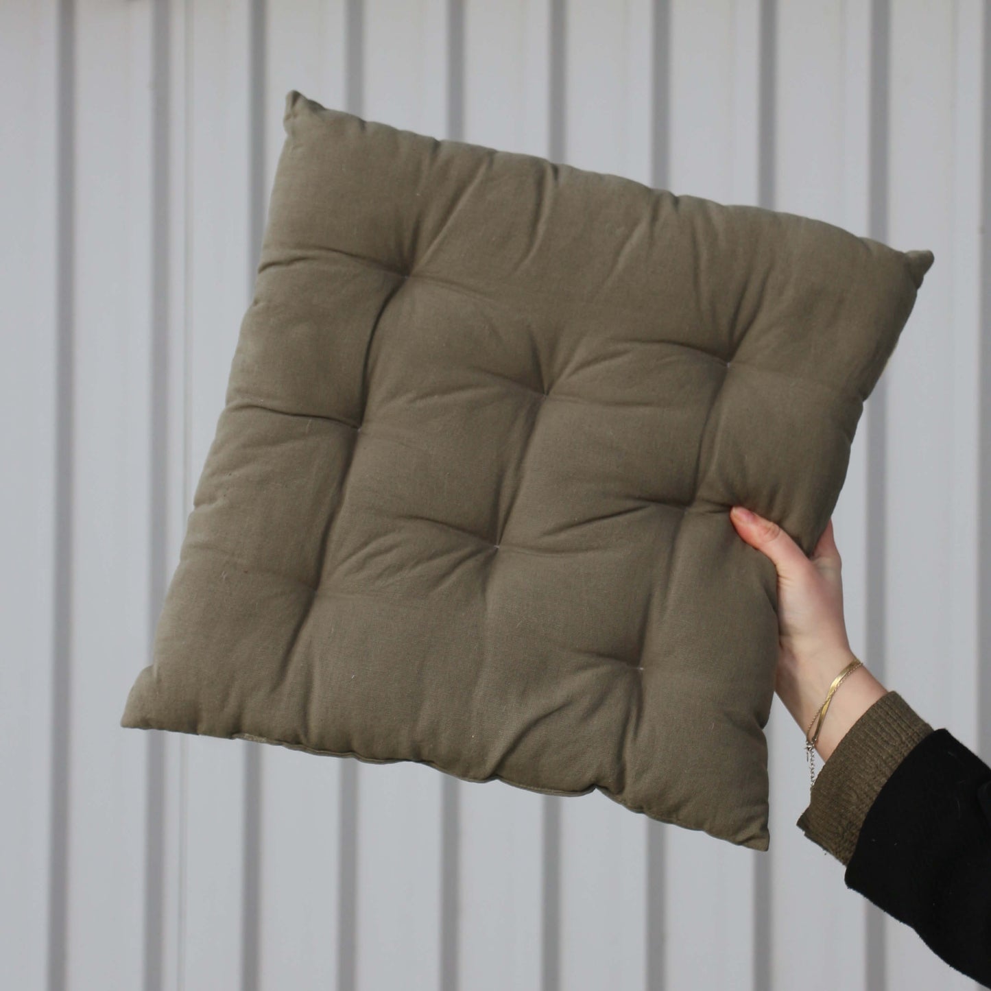 Futon Hynde i Salviegrøn - 40x40 cm
