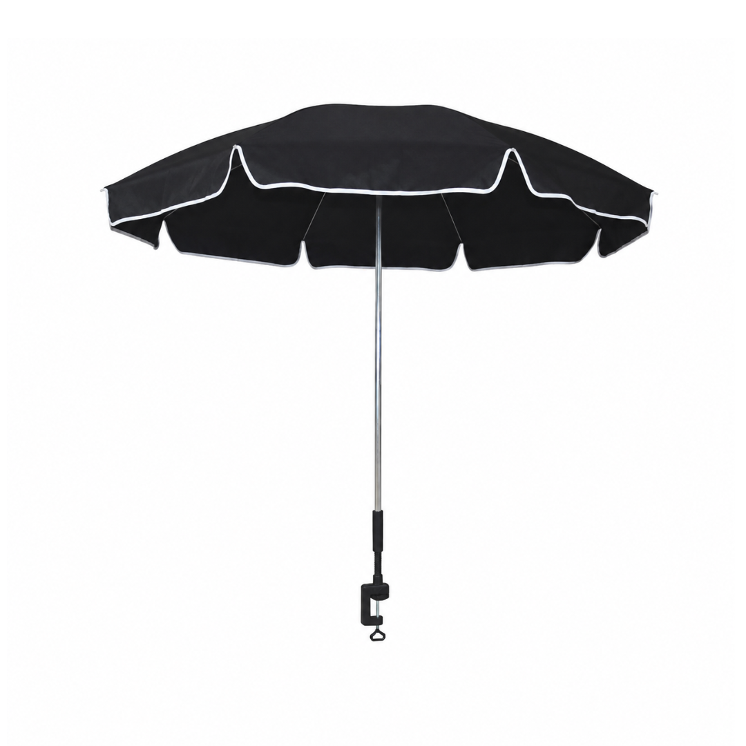 Bordparasol, 116 cm - Sort