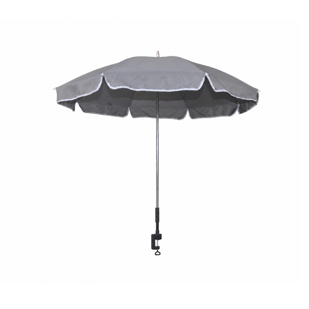 Bordparasol, 116 cm - Grå