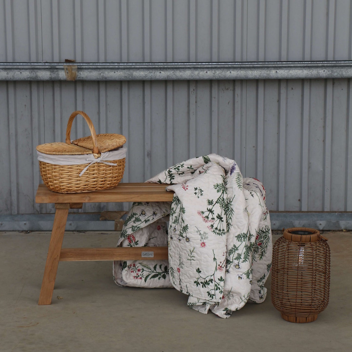 Smal Bænk uden Ryg i Teaktræ - 90 cm