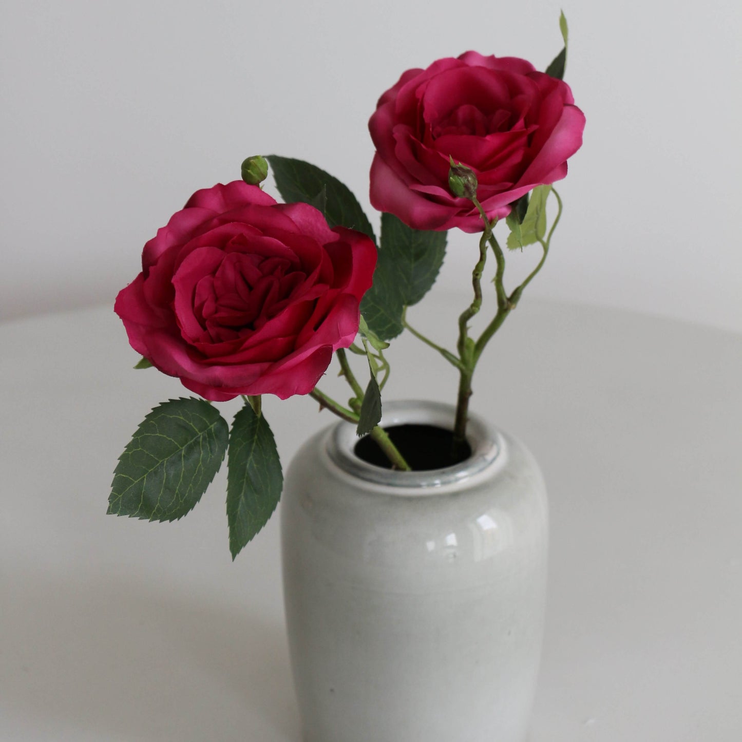 Rose i Mørk Pink - 45 cm