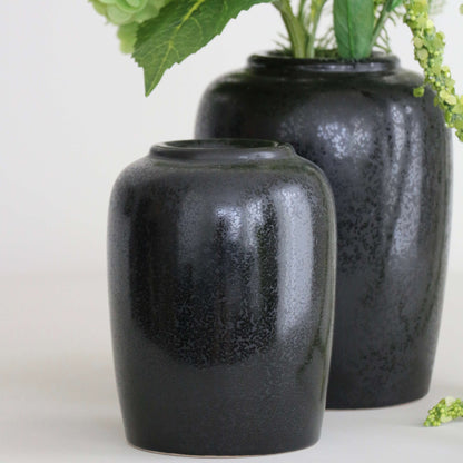 Mellem Vase Sort - H16 cm