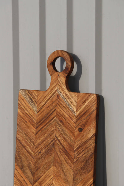 Skærebræt i Akacietræ, Sildeben - 50x25 cm