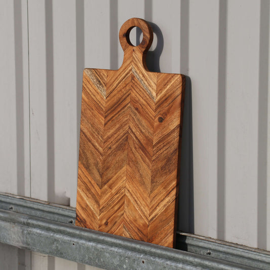 Skærebræt i Akacietræ, Sildeben - 50x25 cm