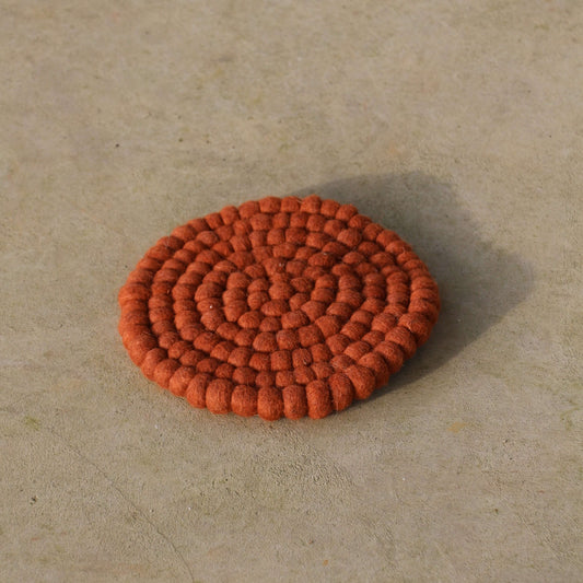 Bordskåner i Uld Terracotta - D20 cm