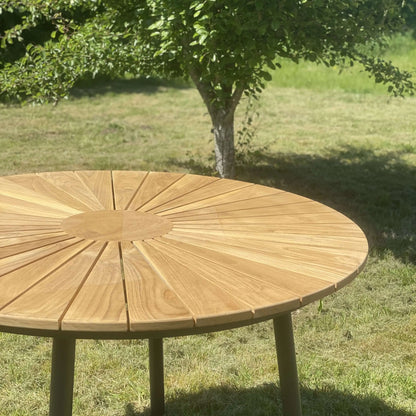 Eva Havebord Teak Antracit - Ø110