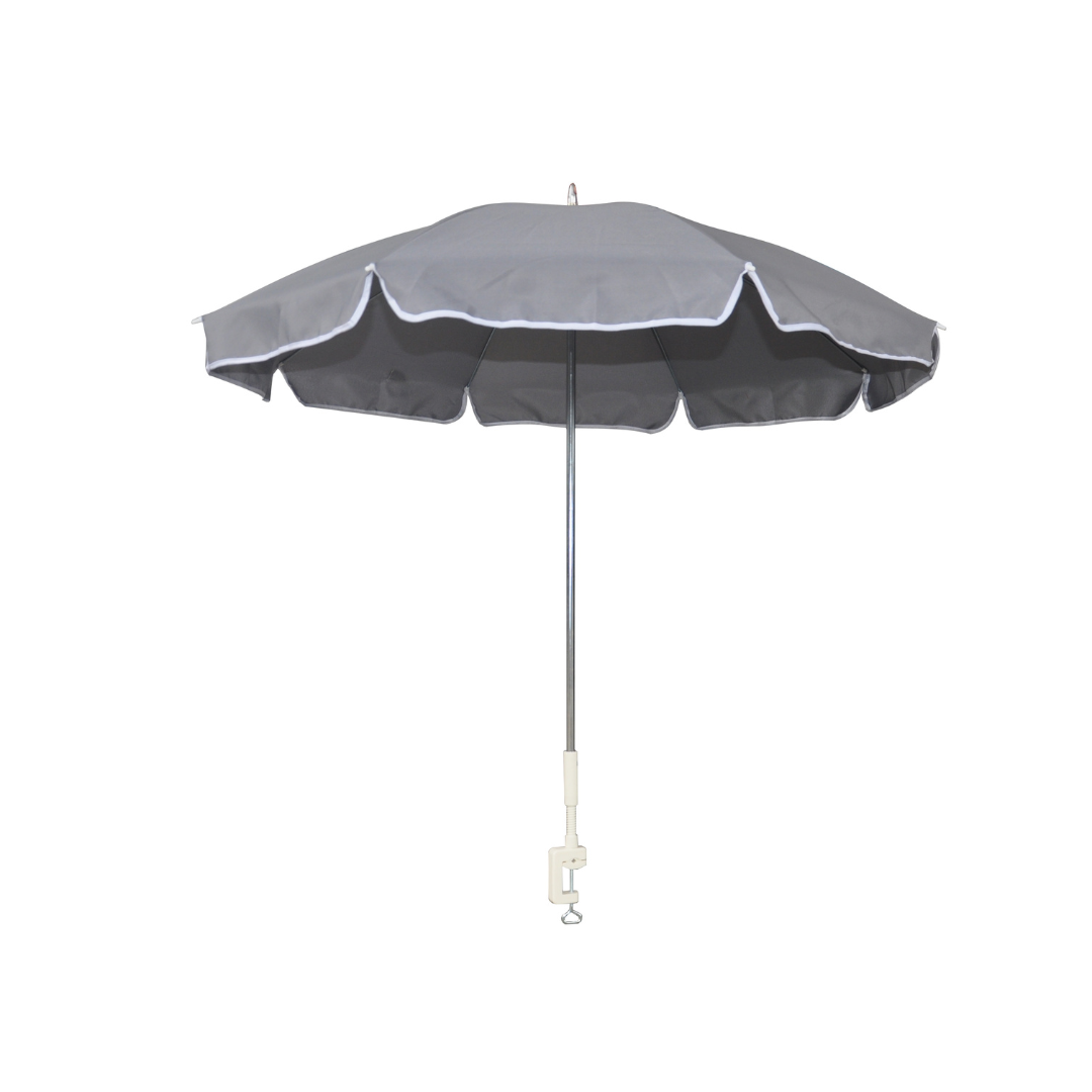 Bordparasol, 116 cm - Grå