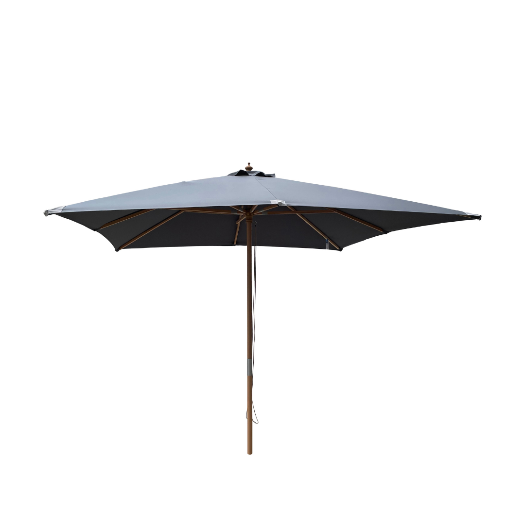 Nice Parasol i Bøg, 2-delt 3x3 Meter - Grå nr. 91