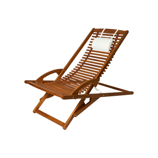 Strandstol i Olieret Akacietræ - 63 x 102,5 x 77