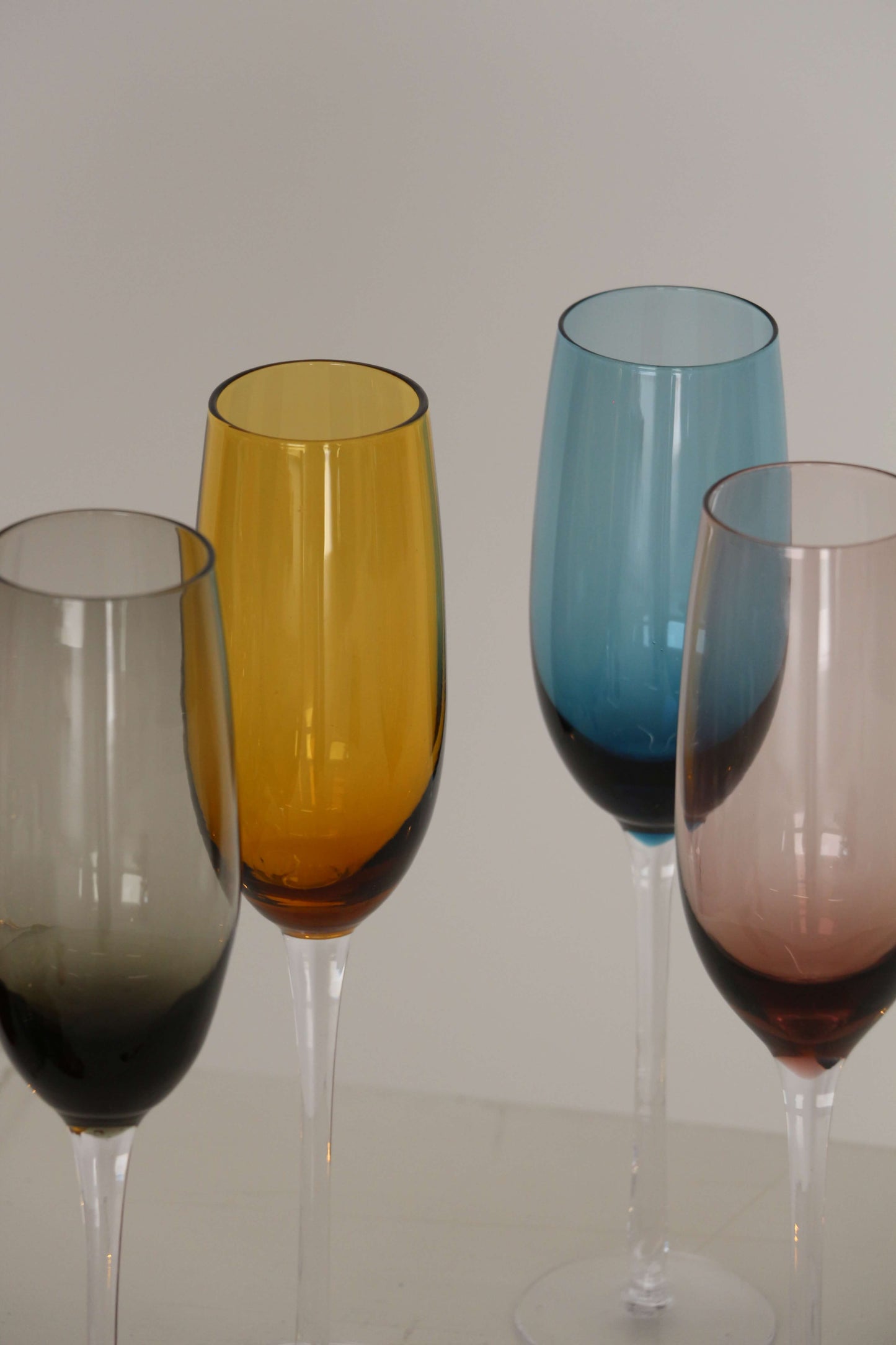 Champagneglas Indfarvet - 4 stk.