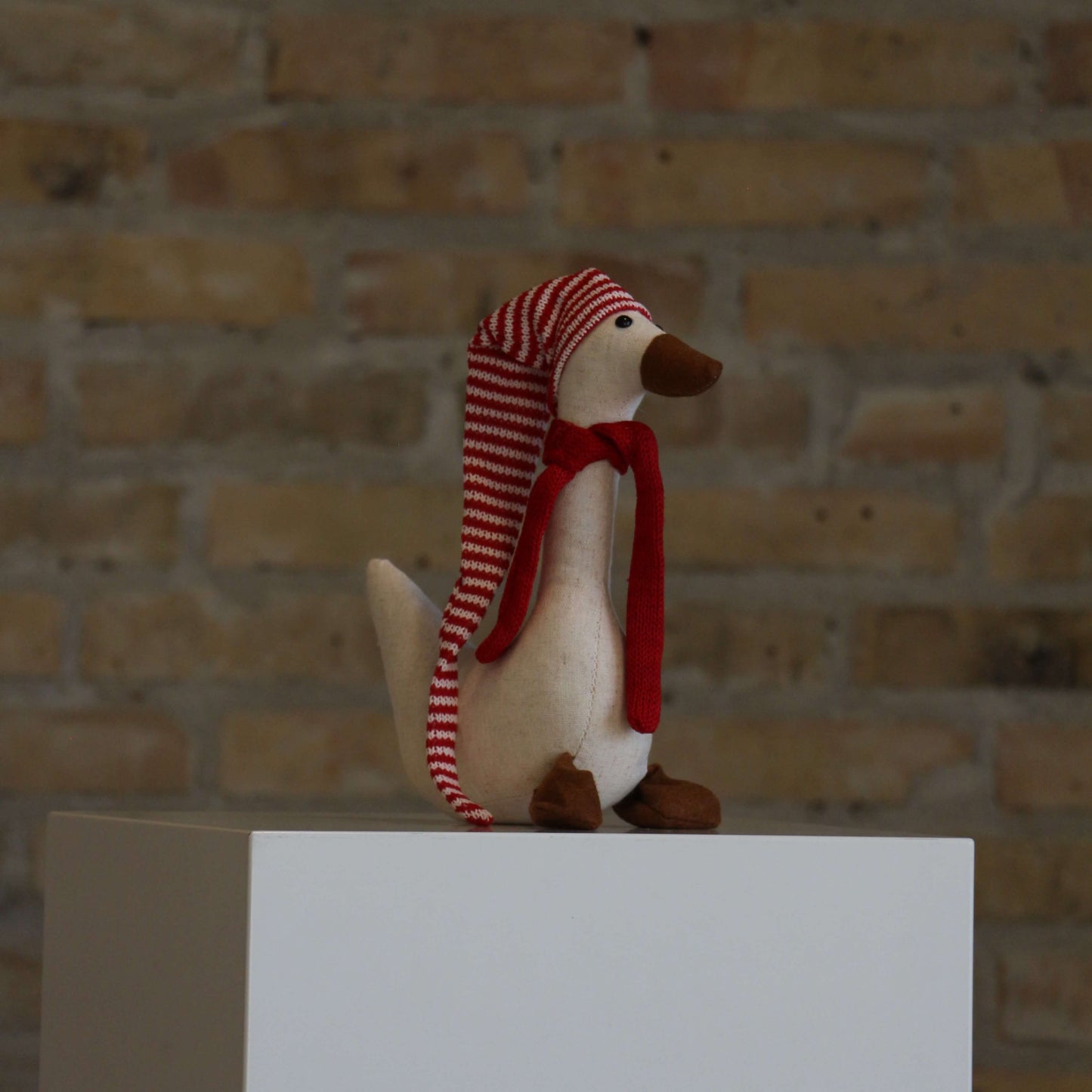 Juleænder med Hue i Hvid - 3 stk.