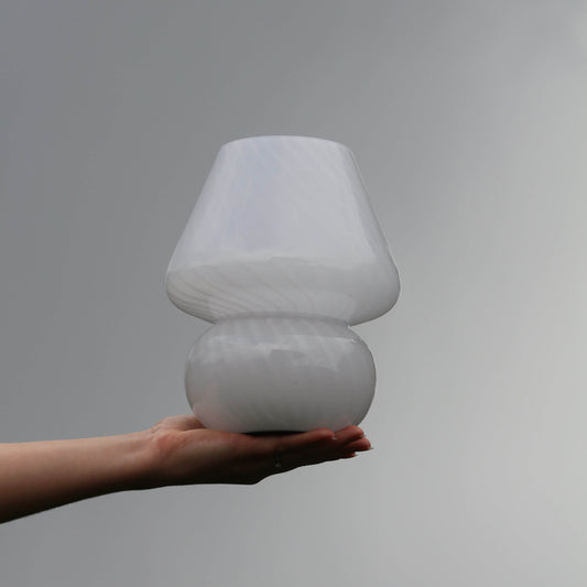 Hvid Mushroom Lampe - H21 cm