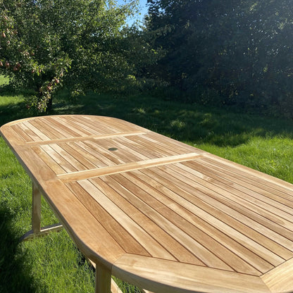 FORUDBESTILLING - Udtræksbord Teak - 100x180/240 cm