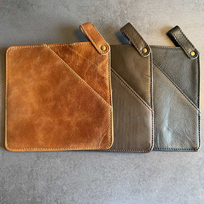 Grydelap med Lomme i Bøffellæder - 20x20 cm